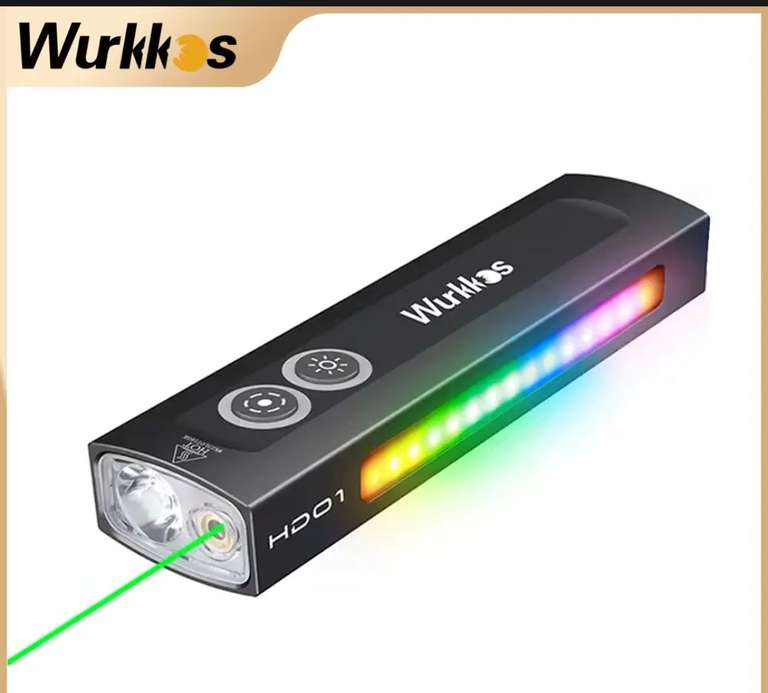 Фонарик (для туризма) Wurkkos HD-01 1200Lm, IP65, RGB