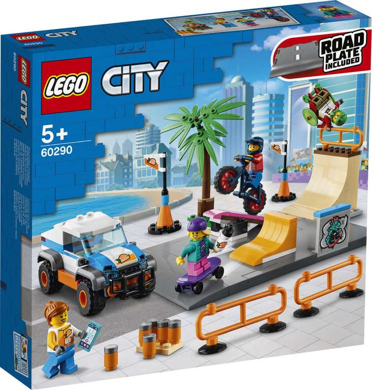 Скидки на наборы LEGO City (напр., конструктор Lego My City Скейт-парк, 60290)