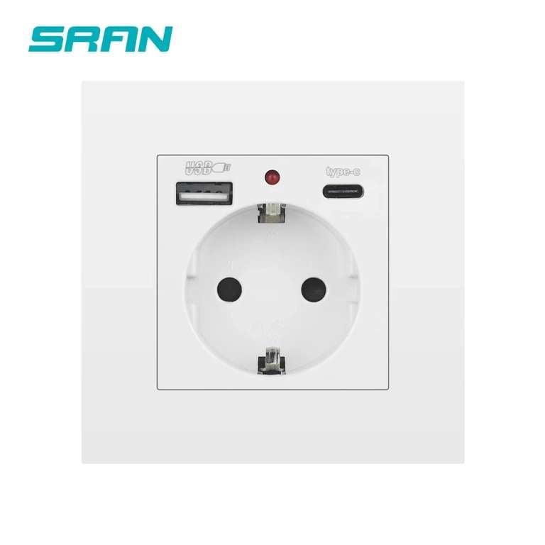 Европейская SRAN розетка с USB