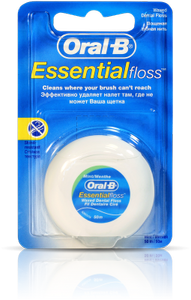 Зубная нить Oral-B Essential, вощеная, 50 м