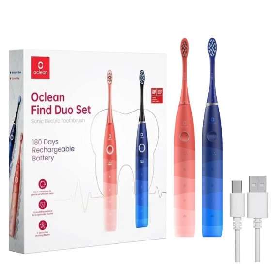 Набор электрических зубных щеток Oclean Find Duo