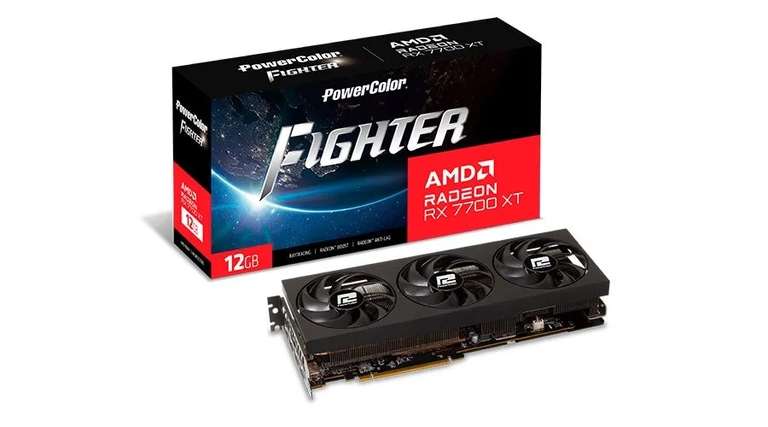 Видеокарта PowerColor AMD Radeon RX 7700 XT Fighter (RX7700XT 12G-F/OC) (цена с Озон картой)