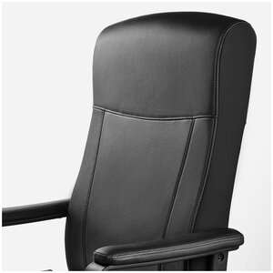 Кресло MILLBERGET (Миллбергет), черное, искусственная кожа