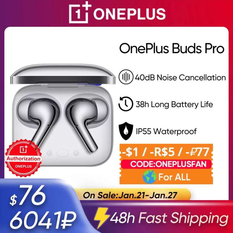 Bluetooth-наушники (TWS) OnePlus Buds Pro