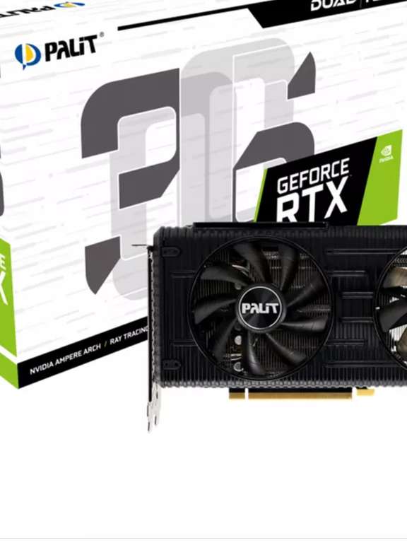 Видеокарта Palit RTX3060 DUAL 12GB GDDR6 192bit (цена с ozon-картой)