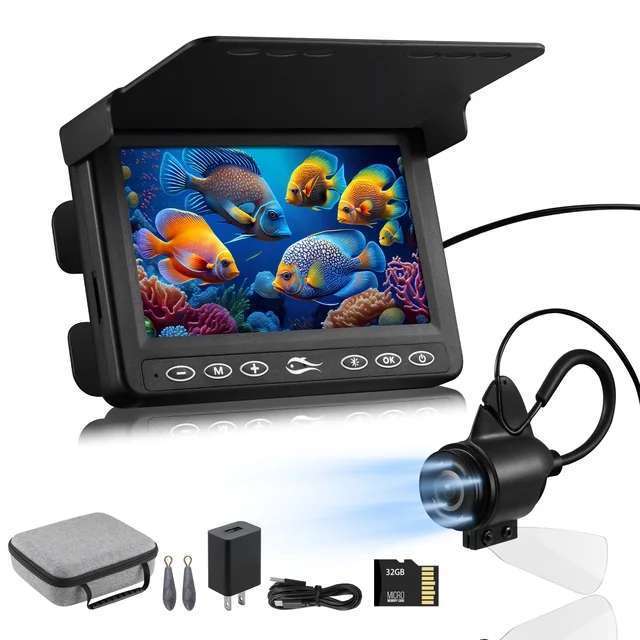Камера для рыбалки MOQCQGR (4.3", ИК-подсветка, IPX68, 5000 мАч, Type-C)