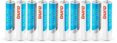 Батарейка Buro Alkaline LR03, AAA, 10 шт.