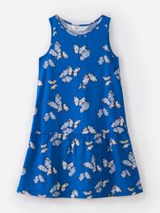 Платье H&M для девочек, синий-069, размер 122/128, 870530069, хлопок