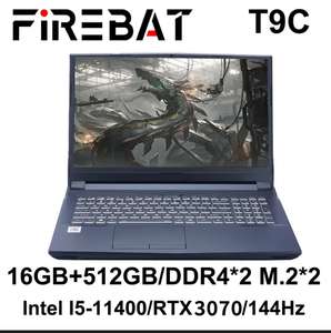 Игровой ноутбук FIREBAT T9C (16.1", Intel i5-11400 RTX, 16 Гб ОЗУ, SSD 512 Гб, GeForce RTX 3070)