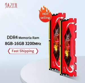 ОЗУ JAZER DDR4 8 Гб 3200 Мгц (16 Гб за 2405₽)