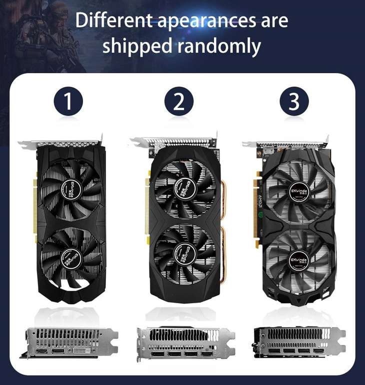 Видеокарта ENVINDA AMD RX580 8 Гб, б/у