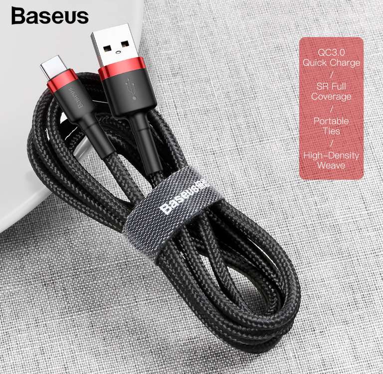 Baseus USB Type-C кабель 3А, 2 метра