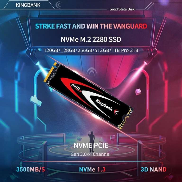 NVME SSD 512 ГБ - Kingbank KP230 Gen3x4 M.2