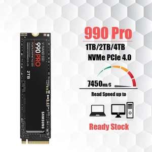SSD Samsung 990 Pro 2TB (NVME, PCIE 4.0) (из-за рубежа, с озон картой)