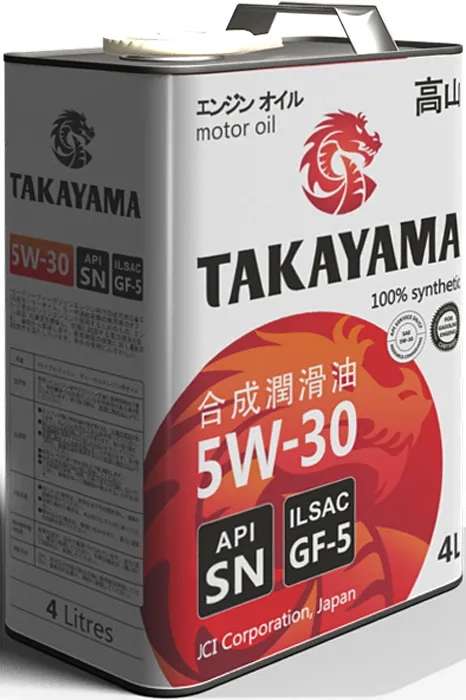 Моторное масло TAKAYAMA SAE 5W-30 Синтетическое 4 л (по Ozon карте)