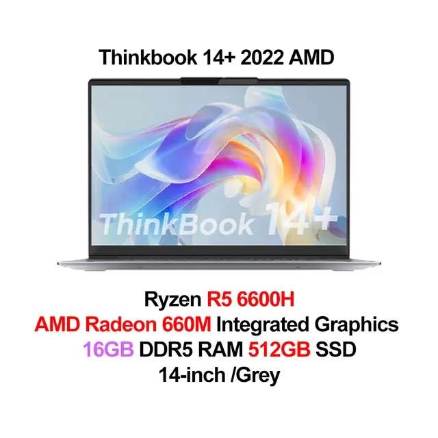 [11.11] Ноутбук Lenovo ThinkBook 14+ 2022 AMD R5 6600H, 16 Gb RAM, 512 Gb SSD, 14" 16:10 IPS 2880x1800, 62 Wh