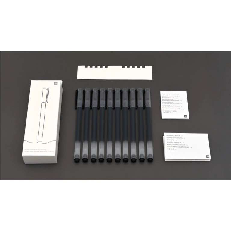 Набор гелевых ручек Xiaomi Mi High-capacity Gel Pen (10 шт в комплекте) на Tmall