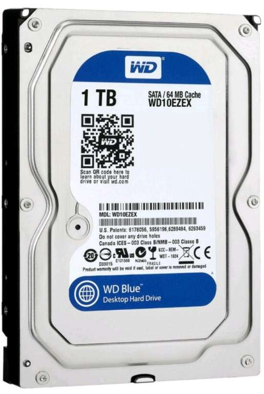 1 ТБ Внутренний жесткий диск Western Digital Blue (из-за рубежа)
