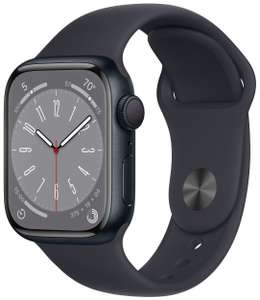 Умные часы Apple Watch Series 8, 41 мм, корпус из алюминия цвета «тёмная ночь», спортивный ремешок