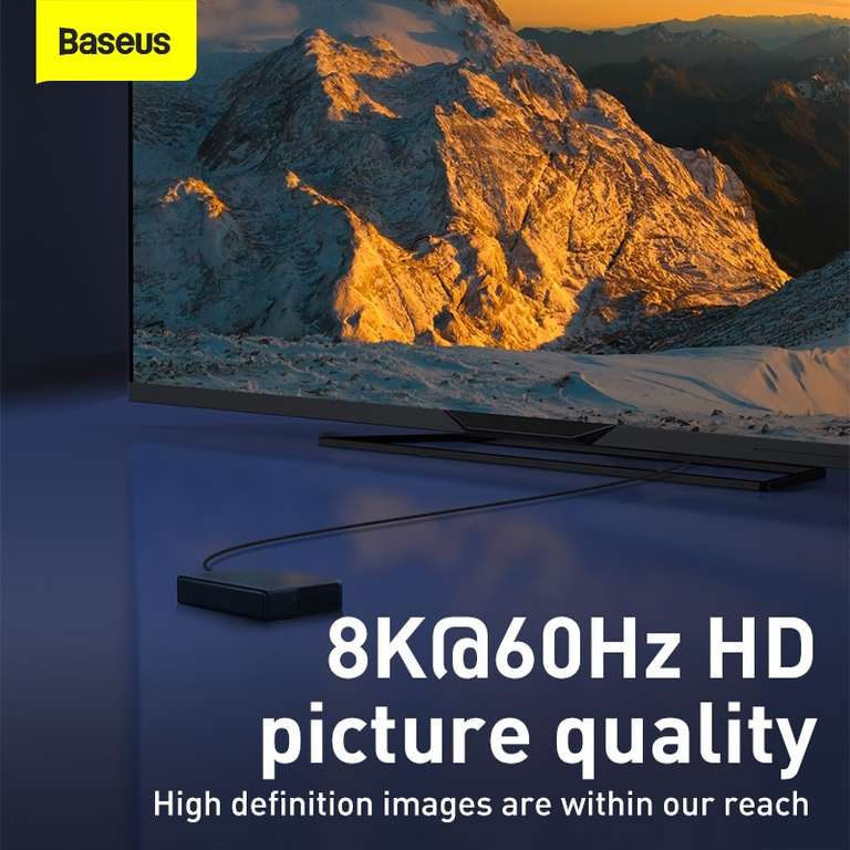 Кабель Baseus hdmi 2.1 8к 1m
