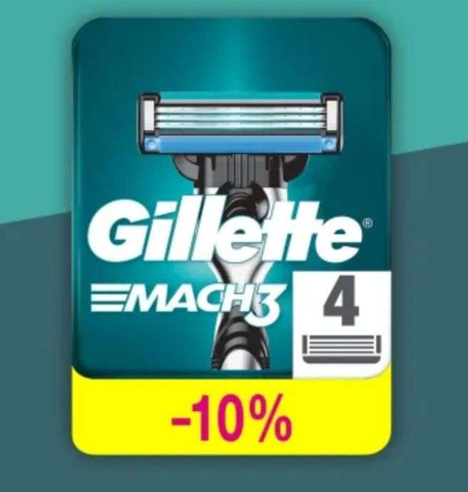 Cменные кассеты Gillette Mach3, 4шт. (цена с ozon картой)