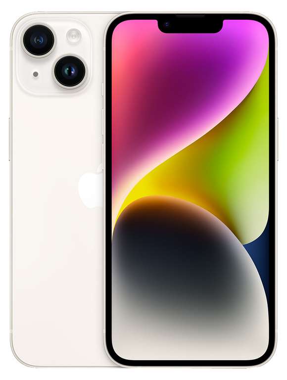 Смартфон Apple iPhone 14 eSIM+SIM 128 ГБ, белый (при оплате картой OZON)