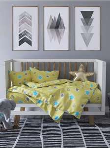 Комплект постельного белья Детский в кроватку Галтекс Звездочки желтый цена с озон-картой