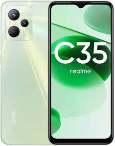 Смартфон REALME C35 4/128Gb, RMX3511, зеленый или черный (ядер - 8x(2 ГГц, 1.8 ГГц), 2 SIM, IPS, 2408х1080, 50 Мп, NFC, 4G, GPS, 5000 мAч)