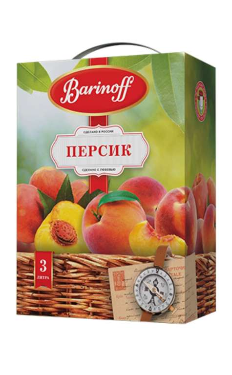Напиток сокосодержащий Barinoff Персик, 3 л