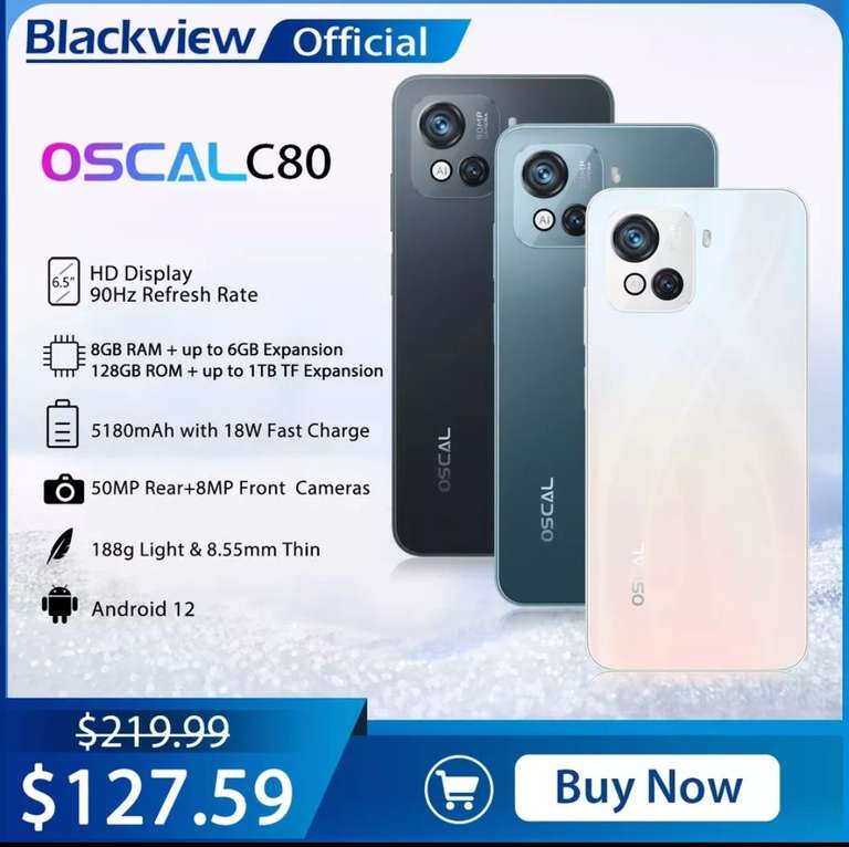Смартфон Blackview oscal c80, 8/128