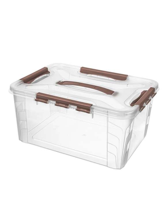 Ящик для хранения Econova Grand Box с замками и ручкой, 15,3 л 433200414