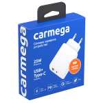 Зарядное устройство Carmega A+C 25W White (CAR-WC106) + кэшбэк 50% бонусами + подписка PREMIER (бонусы применимы)