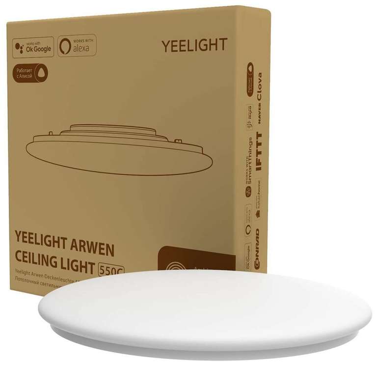 [РнД и др.] Потолочный светильник Yeelight Arwen Smart LED Ceiling Light 550C (50 ВТ)