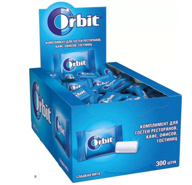 Жевательная резинка Orbit Сладкая мята, без сахара, 300 шт в ...