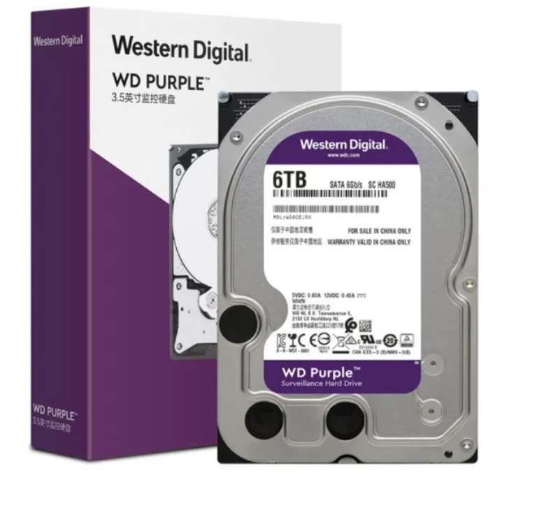 Внутренний жесткий диск Western Digital Purple 6 ТБ (из-за рубежа)