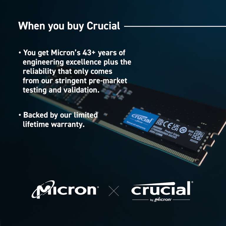 Оперативная память Crucial CT8G48C40U5/8Гб/DDR5/4800 МГц