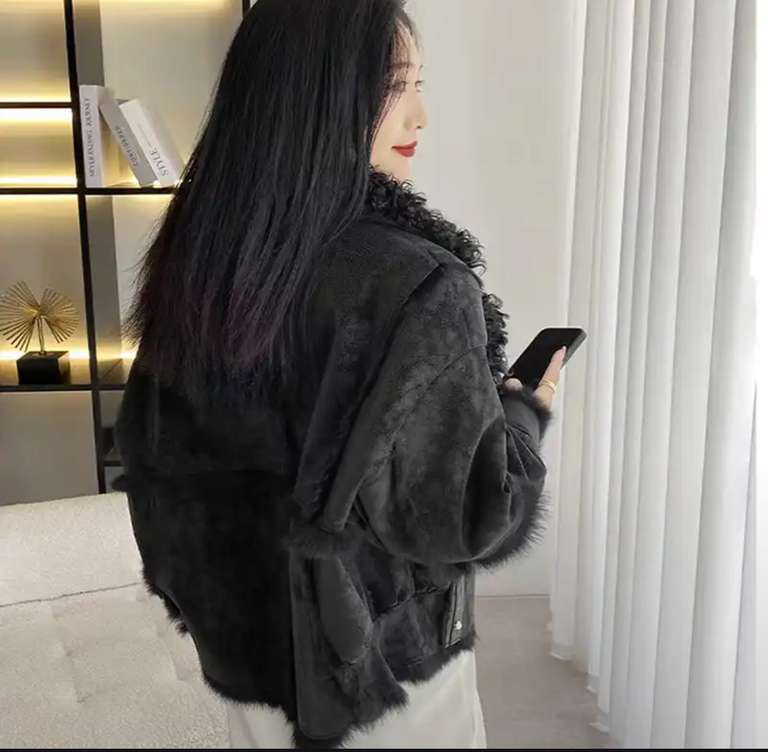 Женская кож.куртка с мехом