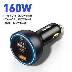 Автомобильное зарядное устройство Baseus CCZX-160C 160W Car Charger QC 5.0