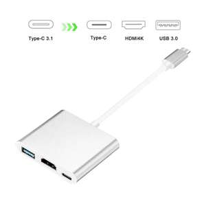 Концентратор ICANING Type-C(Thunderbolt) to HDMI, PD, USB 3.0