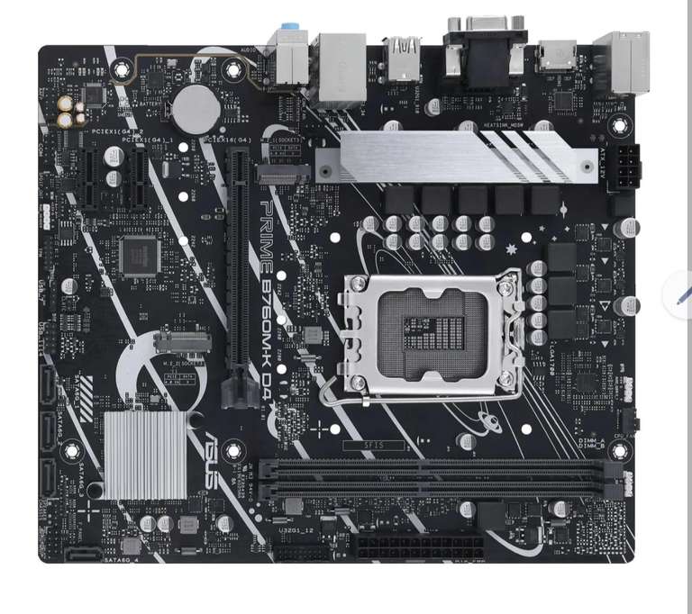 Материнская плата ASUS PRIME B760M-K D4, LGA 1700, Intel B760, mATX, Ret