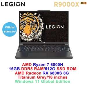 Ноутбук Lenovo Legion R9000X 2022, 16", IPS, Full HD, 16/512 Гб, AMD Ryzen 7 6800H, RX 6800S, 165 Гц, Win11Pro