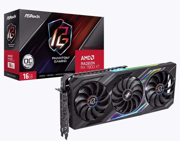 Видеокарта ASRock Radeon RX 7800 XT Phantom Gaming OC 16 ГБ Modern Device(lime store) (c WB кошельком)