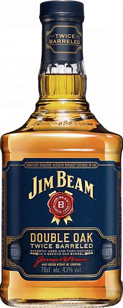 [СПБ, МСК, возм., и др.] Виски JIM BEAM Bourbon Double Oak, 43%, 0.7л, США, 0.7 L
