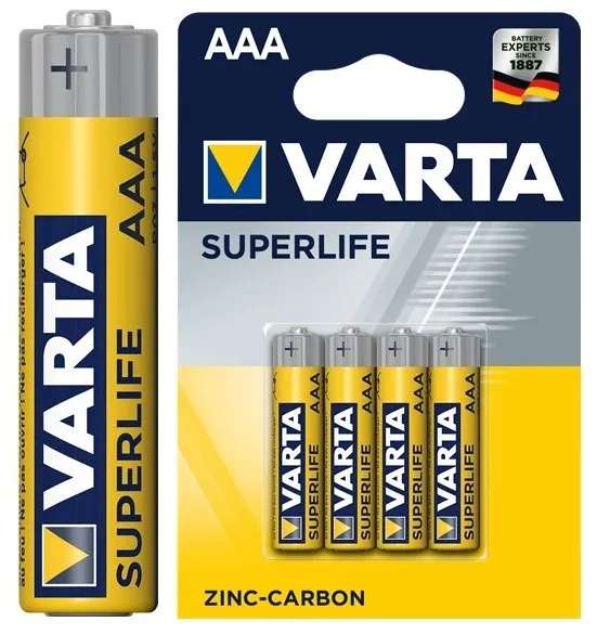 Батарейки VARTA ААА / 4 штуки (37.5₽/1шт)