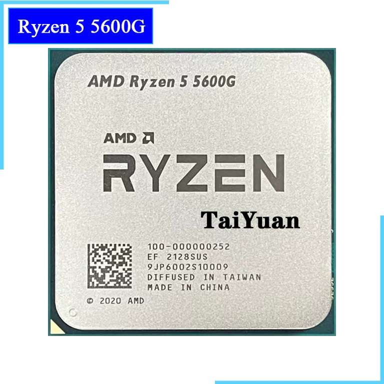 Процессор AMD Ryzen 5 5600G (6 ядер, 12 потоков, Radeon Graphics, разъем AM4)