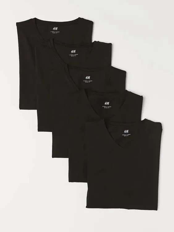 Комплект футболок H&M, 5 шт. (с Озон картой)