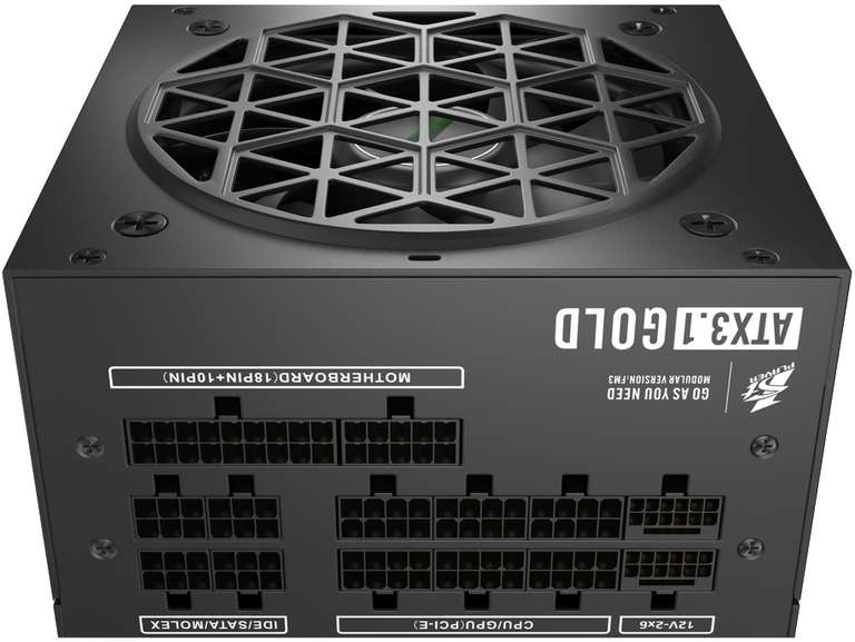 Блок питания 1STPLAYER NGDP 1000W Black Gold ATX3.1, модульный, PCIe 5.1