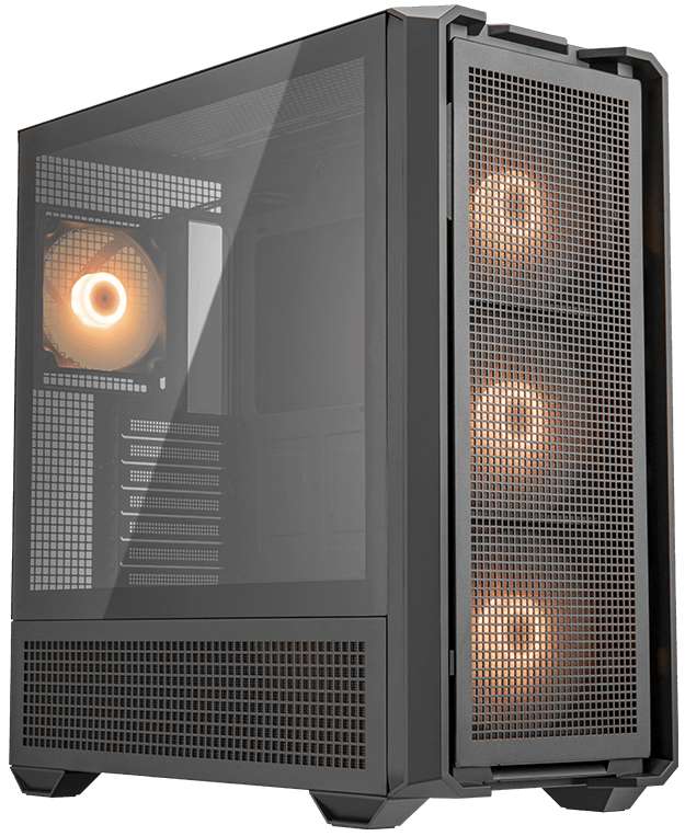 Игровой Корпус для ПК Cougar MX600 RGB черный Full-Tower, E-ATX, Micro-ATX, Mini-ITX, SSI-CEB