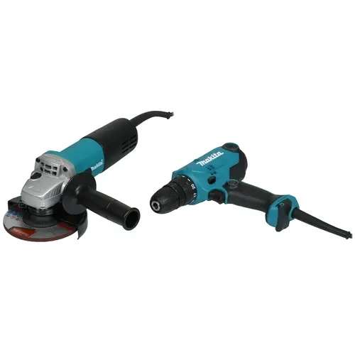 Набор электроинструментов Makita DK0117 (УШМ Makita 9555HN + сетевой шуруповерт Makita DF0300)