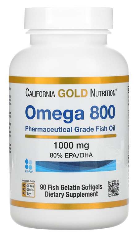 California Gold Nutrition Omega 800 Fish Oil 1000 мг 90 шт.